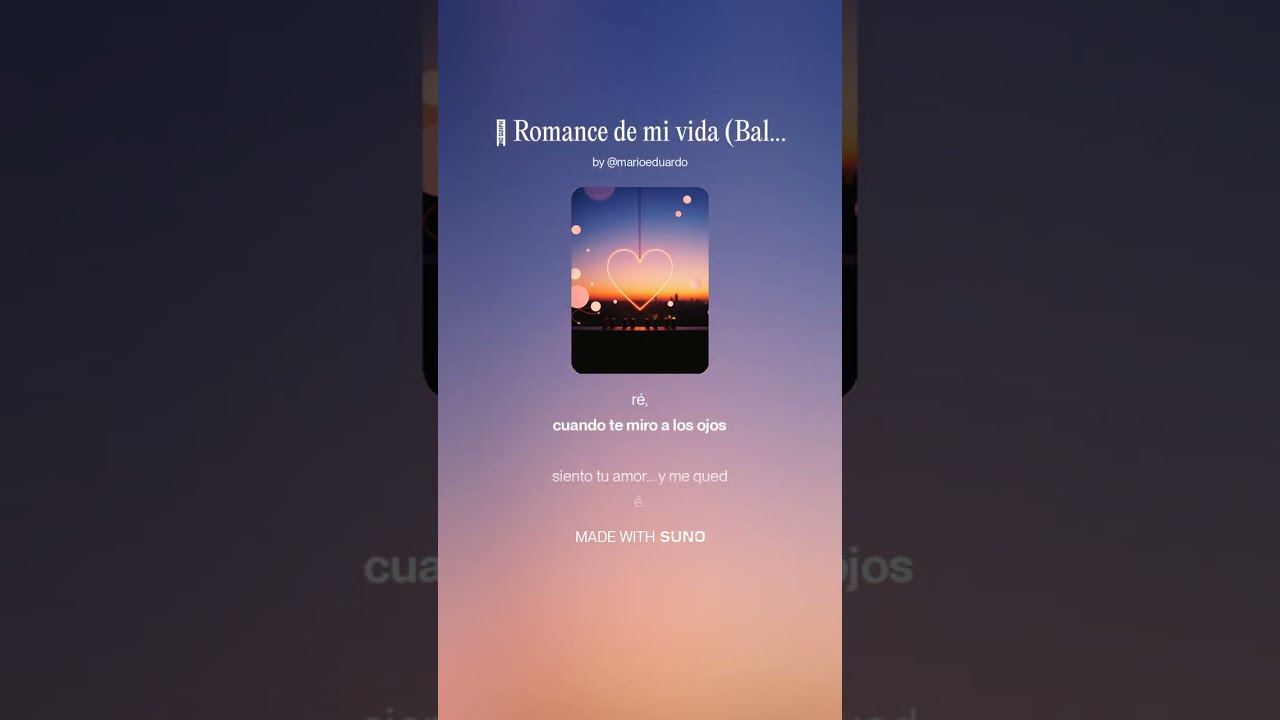 🎶 Romance de mi vida Balada Pop
