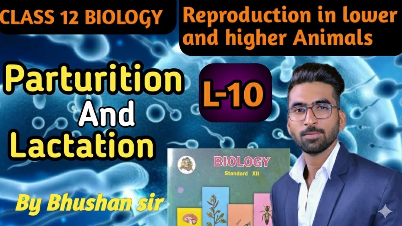 Parturition & Lactation || Reproduction in lower and higher animals | Lecture 10 | Class 12 | MHTCET