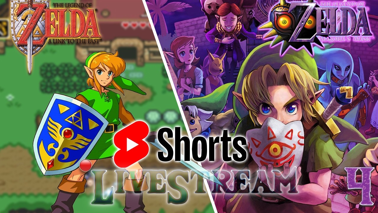 🔴 The Legend of Zelda: A Link to the Past + Majora’s Mask #4 | Live Shorts✨