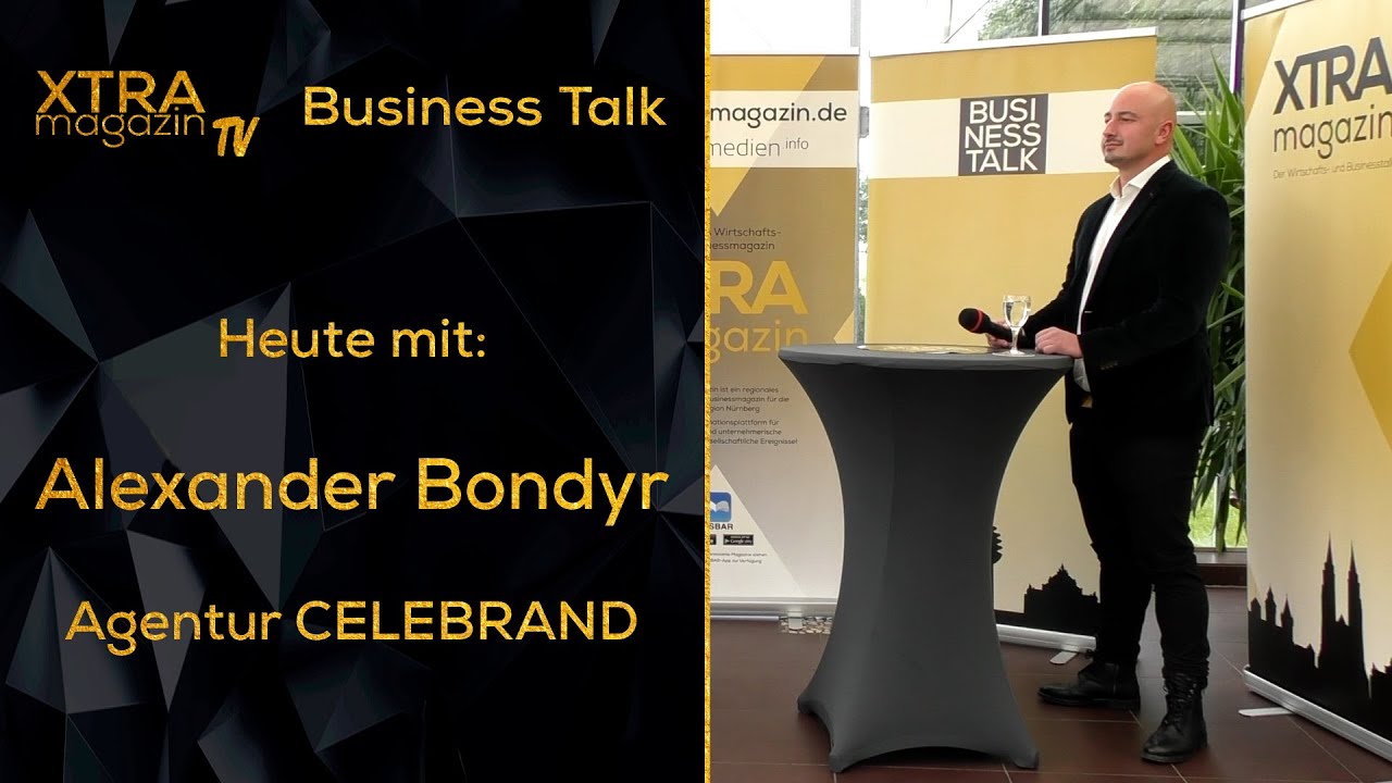 XTRAmagazin TV Business Talk mit Alexander Bondyr, Agentur celebrand