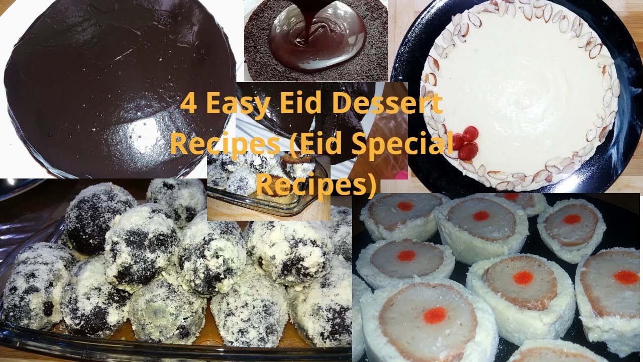 4 Easy Eid Dessert Recipes By Afroza's Tiny  World . (Eid Special Recipes)