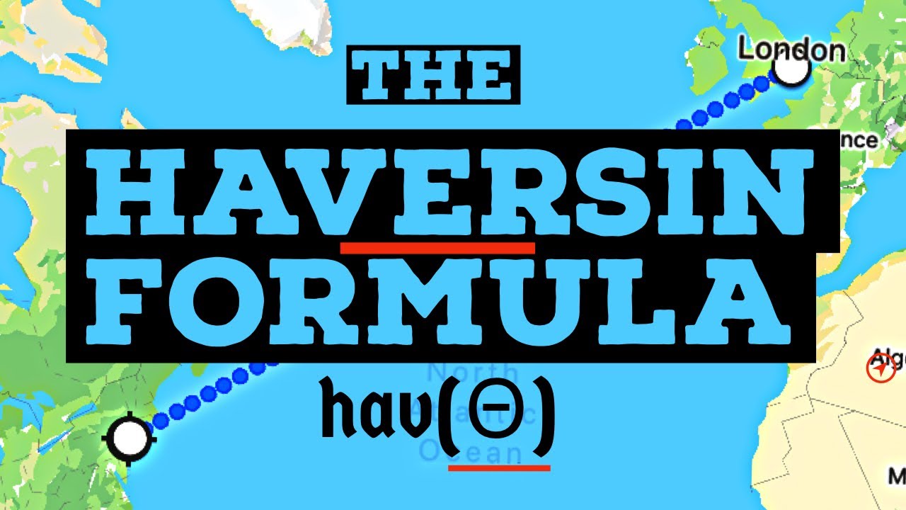 Calculate distance b/w two places with Haversine formula (in degrees) | Great circle distance