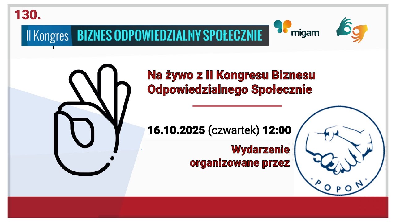 Webinar na żywo z II Kongresu Biznesu Odpowiedzialnego Społecznie