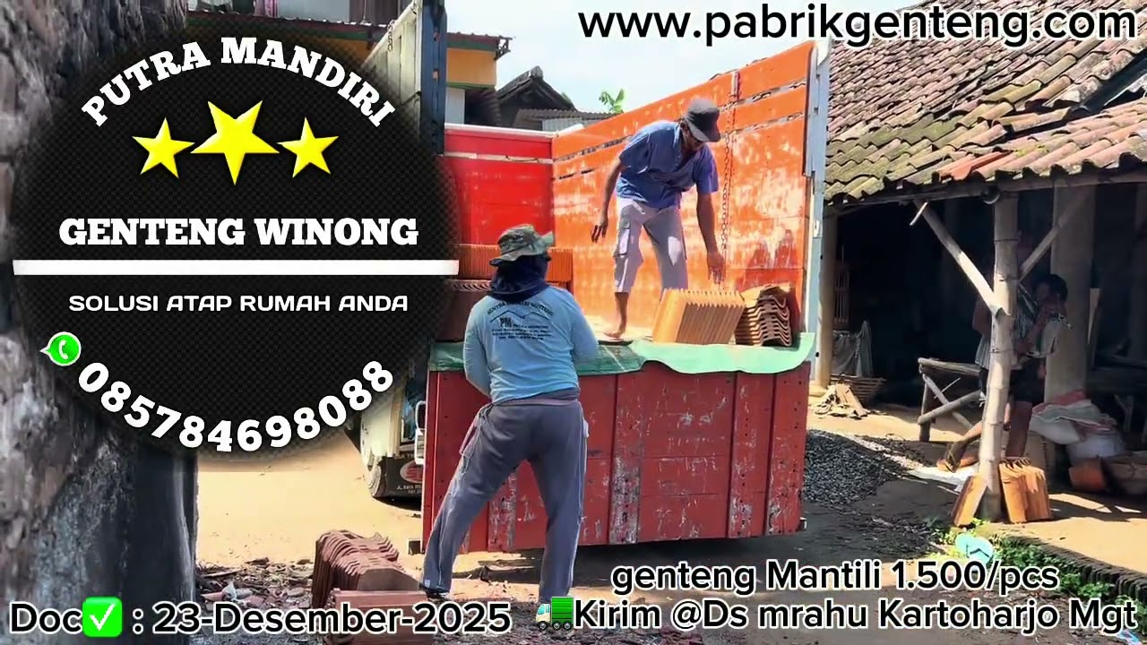 genteng Jarak reng 24cm❗️stok ada pagi ini kita muat genteng sejumlah 1.500Rb semoga berkah barokah