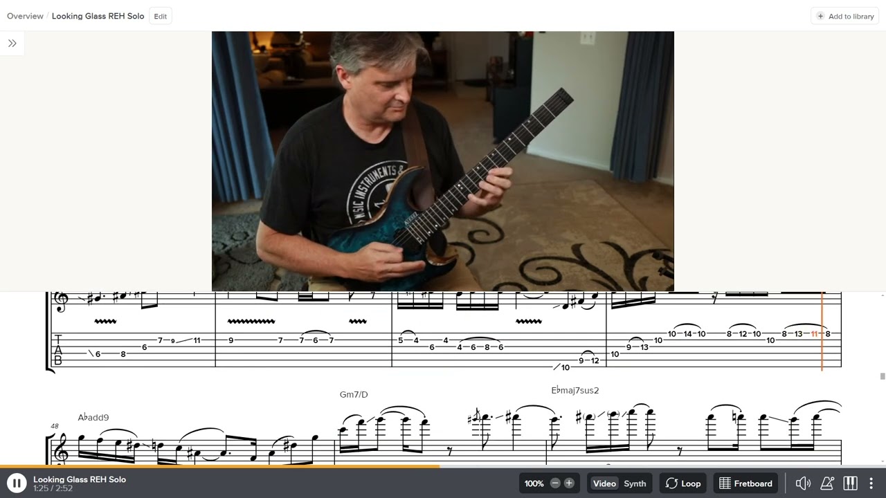 Allan Holdsworth - Looking Glass REH Solo Transcription