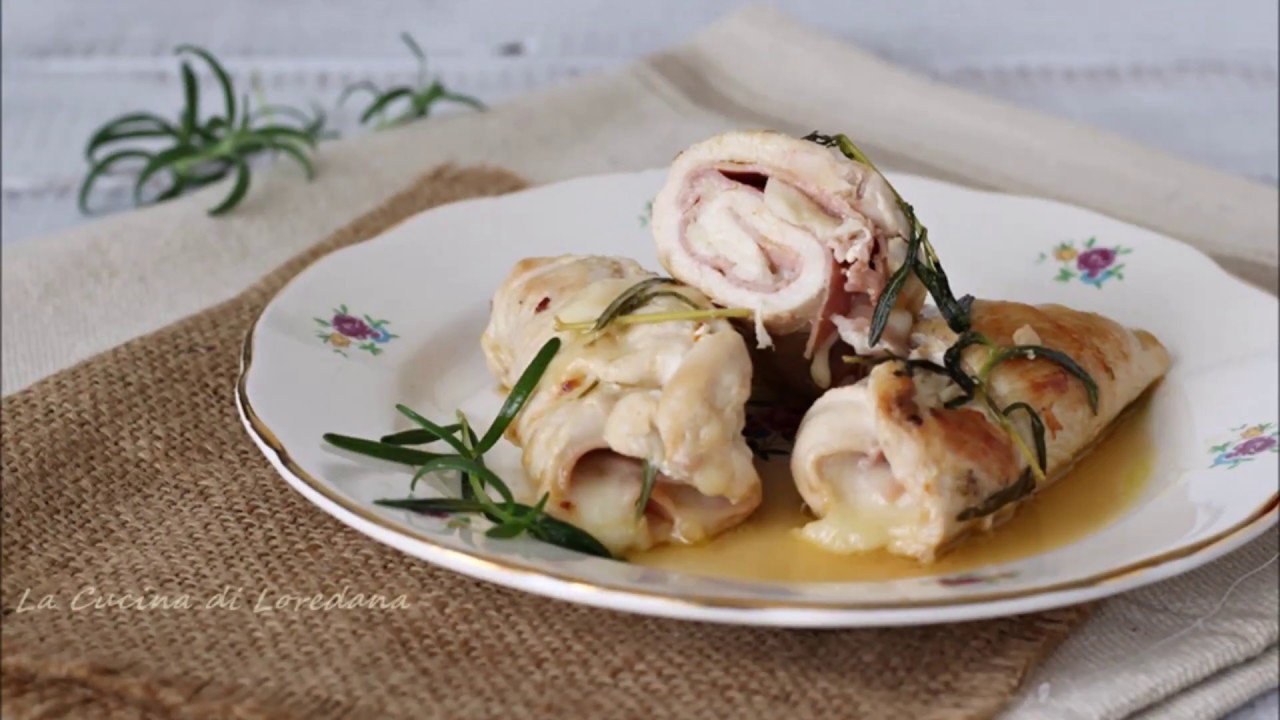 Involtini di pollo con prosciutto e scamorza - Sfiziosi e saporiti