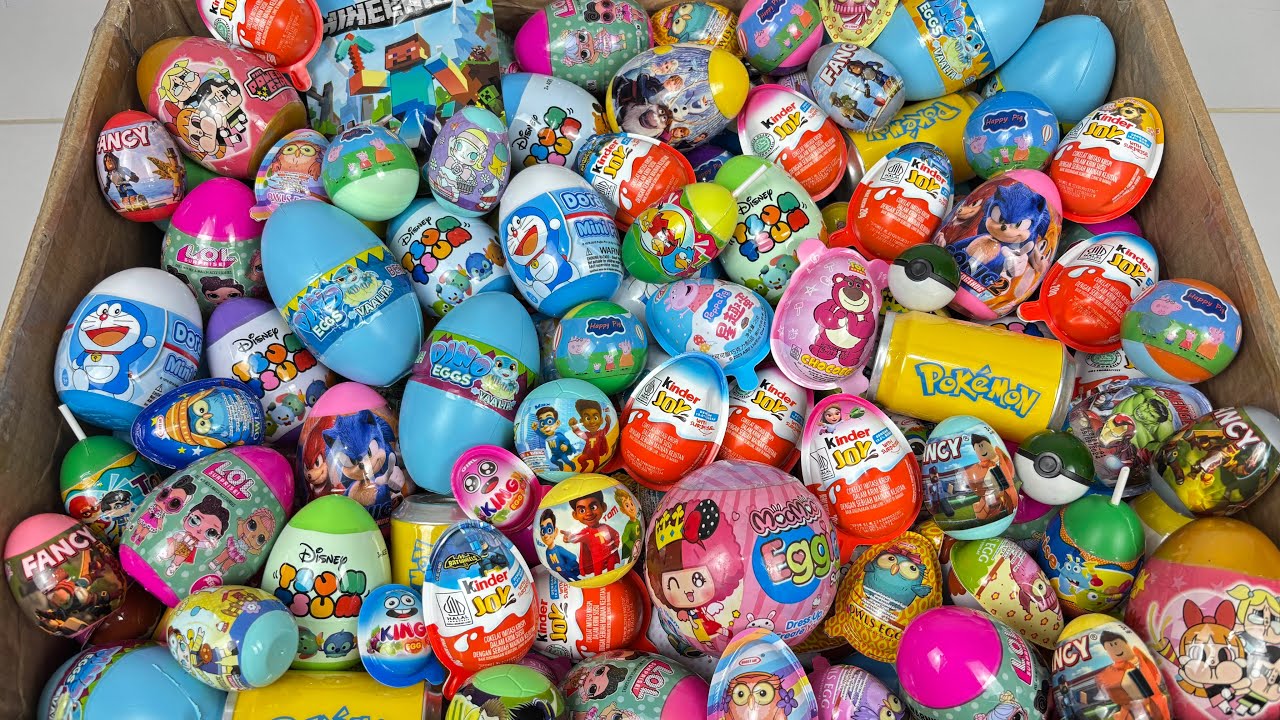 Unpacking A Lot Of Surprise Egg For You With Defferent Kind Of Character | ASMR