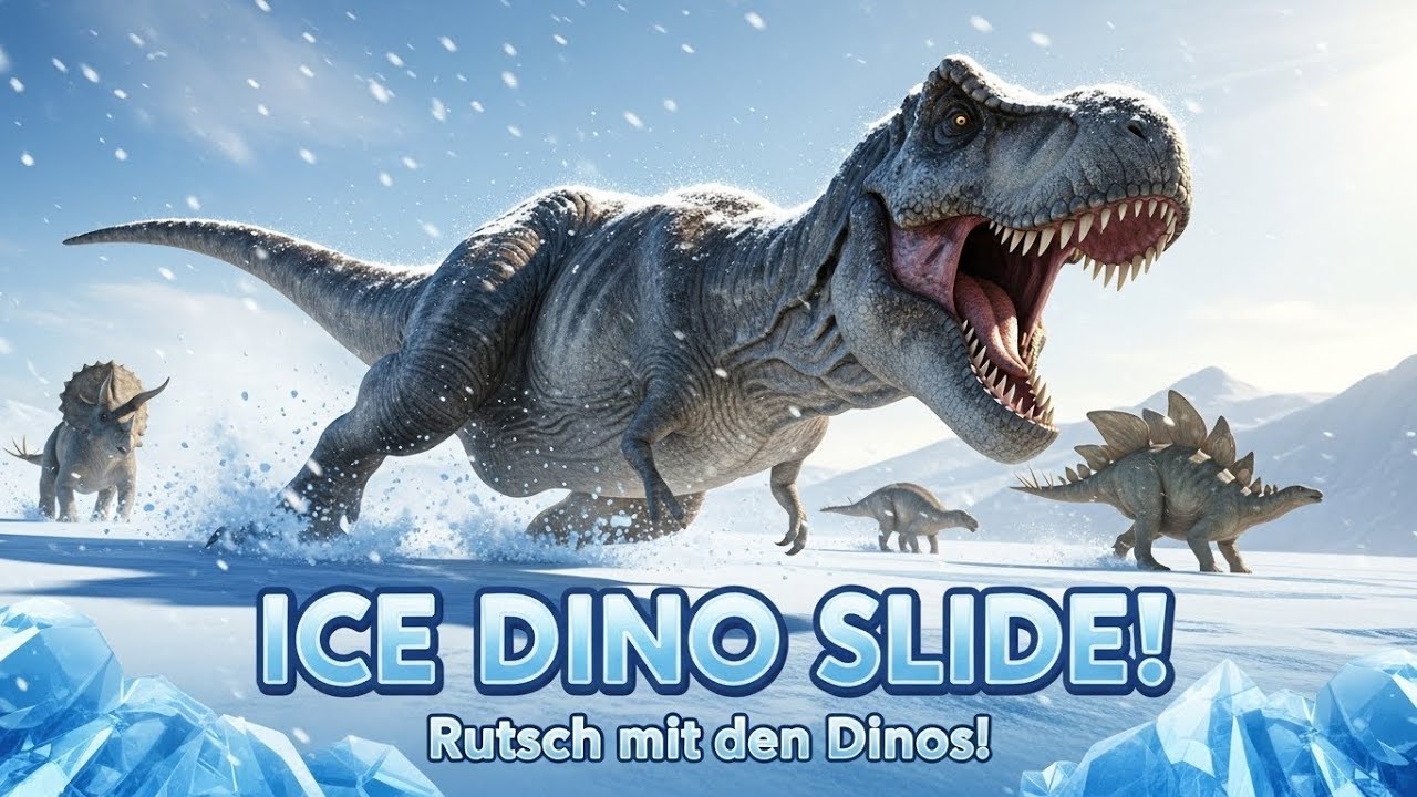Ice Dino Slide ❄️ | Dinosaurier Lied für Kinder | Rutsch & Tanz Dino Song