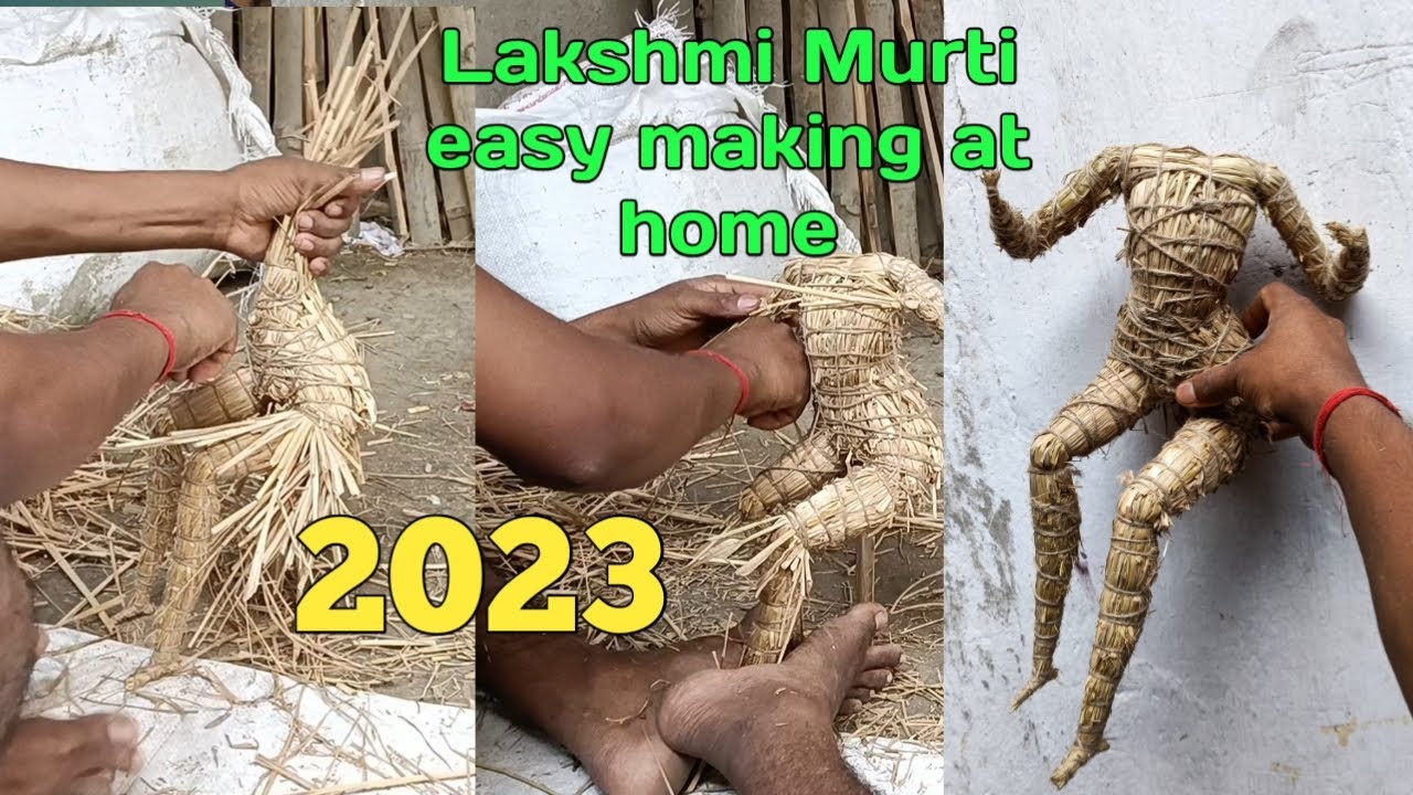 Laksmi murti kaise banate hain|| part 1||पुआल से लक्ष्मी मूर्ति कैसे बनाते है??|| #2023
