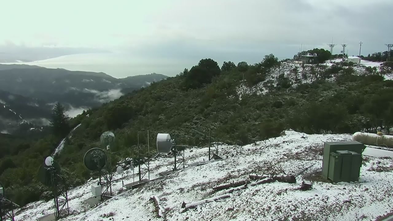 Snow reaches Bay Area mountains Wednesday