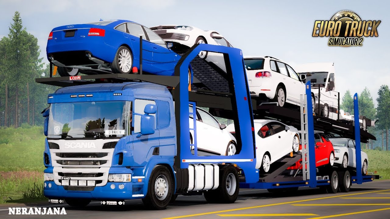 ETS 2 Mod | Scania P R G Streamline Car Transport + Ownable Trailer  [ETS2 v1.36]