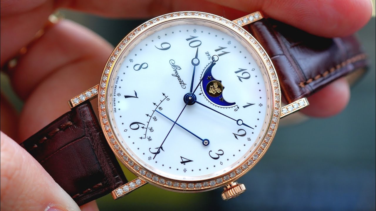 [Rất Đẹp] Breguet Classique Moonphase Enamel Diamonds 39mm 7788BR/29/9V6/DD00 | Hotline 0982298881