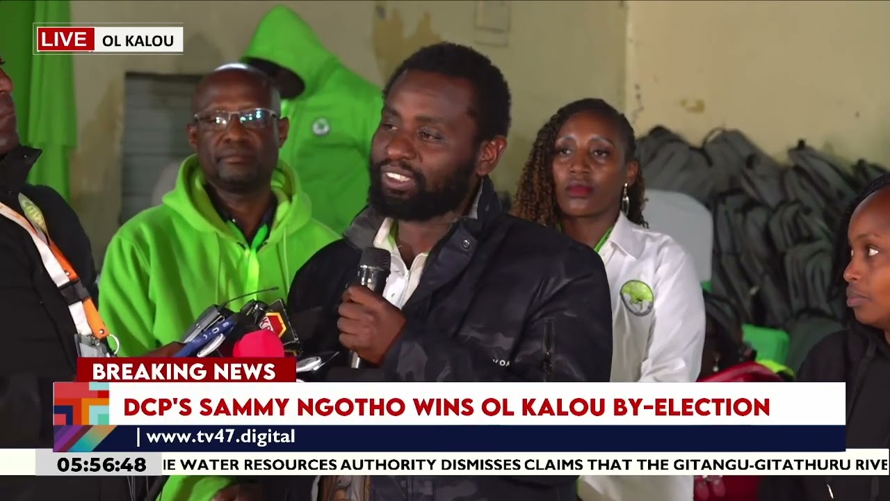 🔴BREAKING:  DCP's Sammy Ngotho wins Ol Kalou by-election with 35, 440 votes