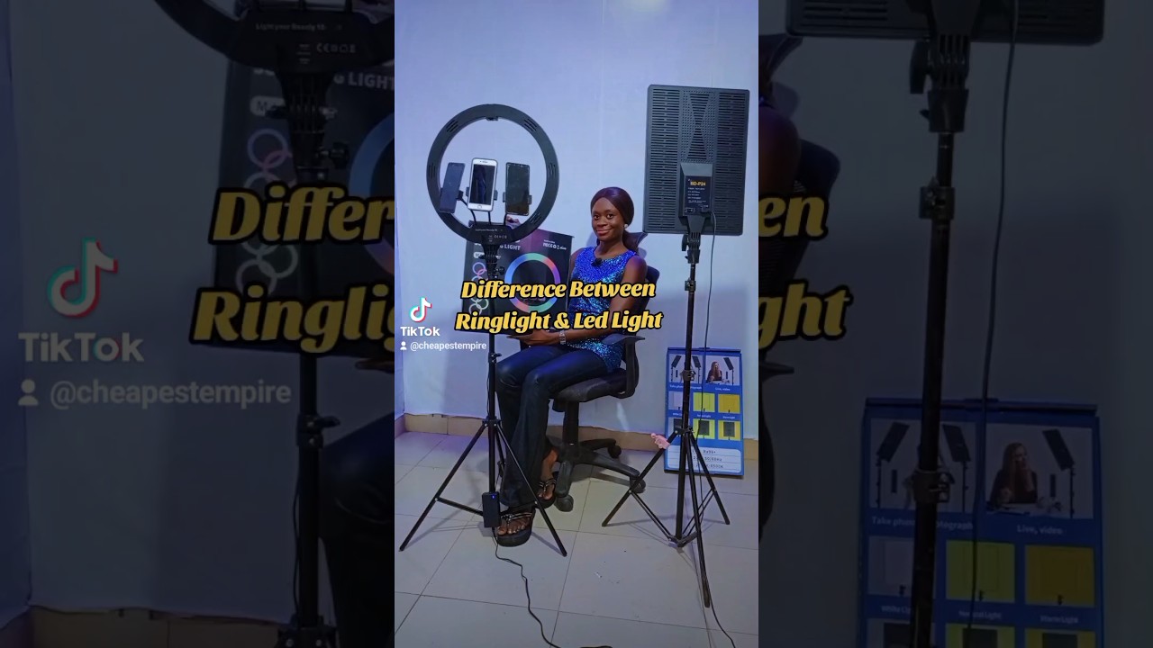 Difference Between Ringlight & LED light #ringlight #ledlights #reels #shorts #gadgets #tripodstand