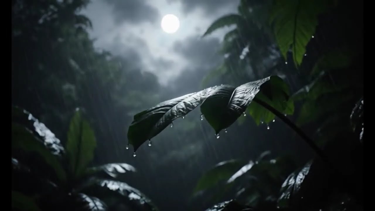 Amazon Yağmur Ormanları – Gece Yoğun Yağmur Sesi 🌧️Amazon Rainforest at Night – Heavy Rain Sounds 🌧️