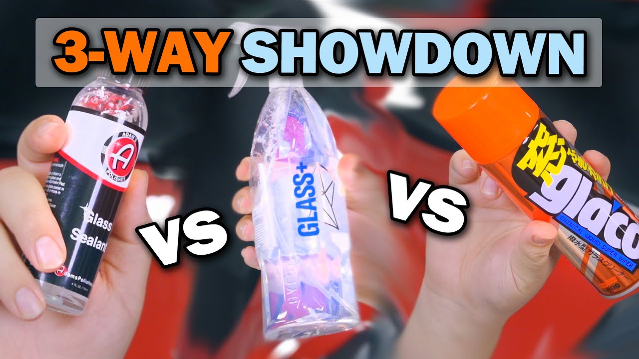 Gyeon Glass+ vs. Adam's Glass Sealant vs. Soft99 Glaco Glass Cleaner - Glass Protection Showdown