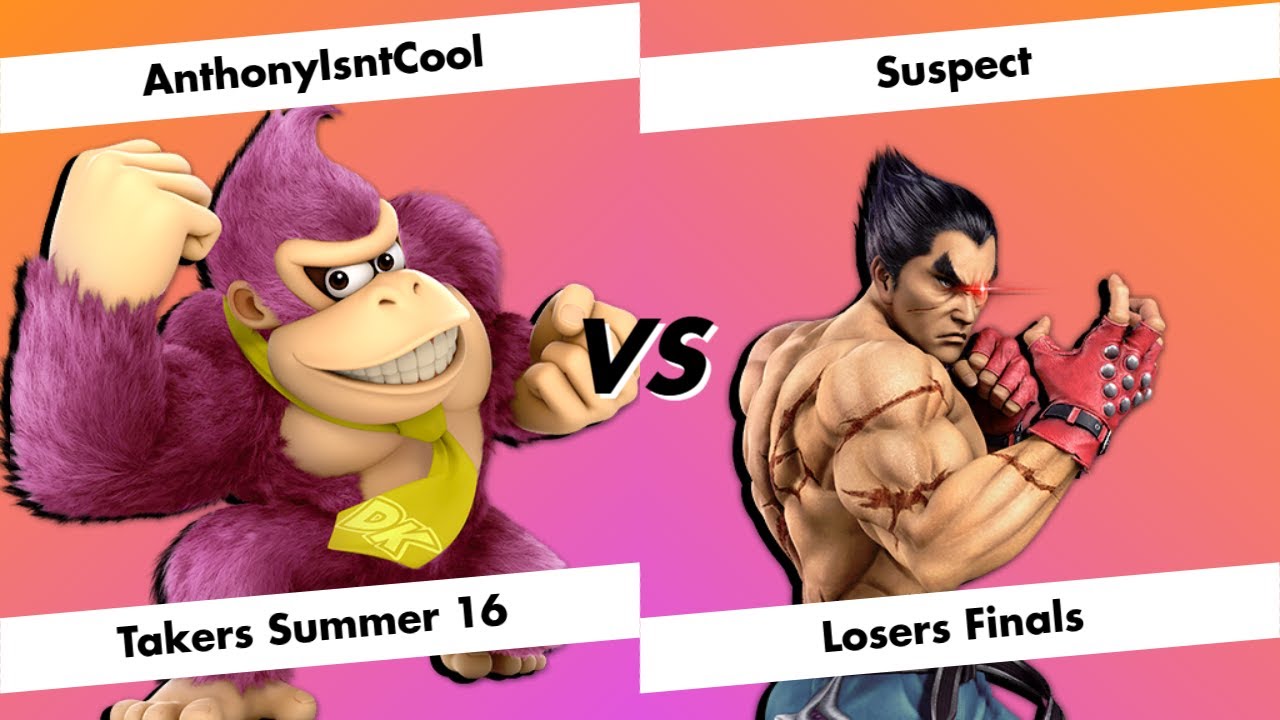 Takers Summer 16 - AnthonyIsntCool (Donkey Kong) vs Suspect (Kazuya) - Losers Finals