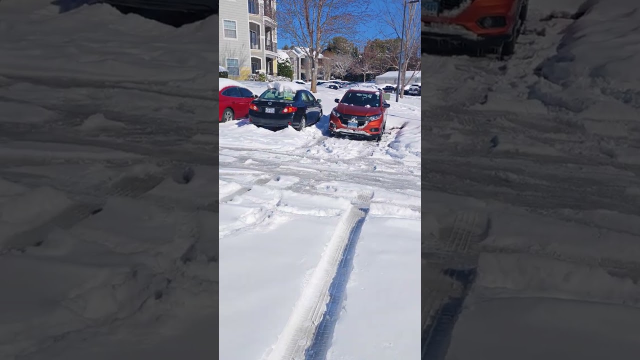 Snow broke the record in Charlotte North Carolina USA