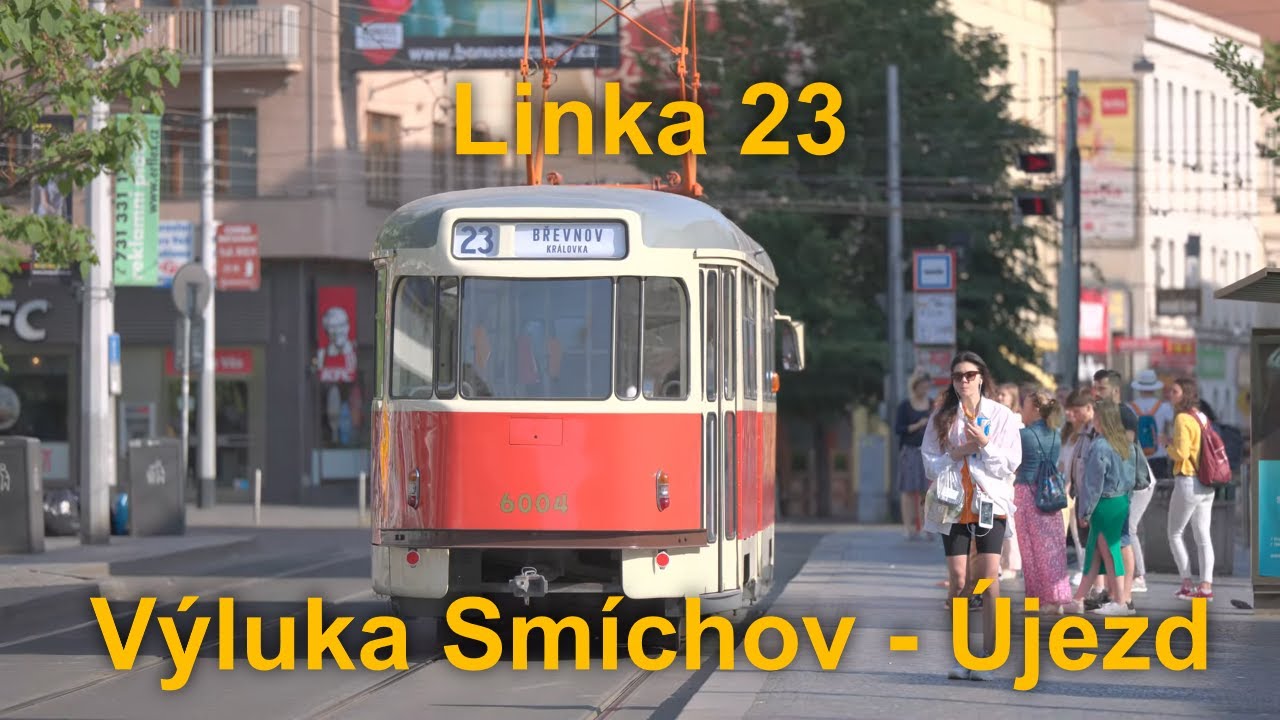 Linka 23, Výluková trasa Smíchovské nádraží - Újezd, 22. 5. 2022 | 8K HDR