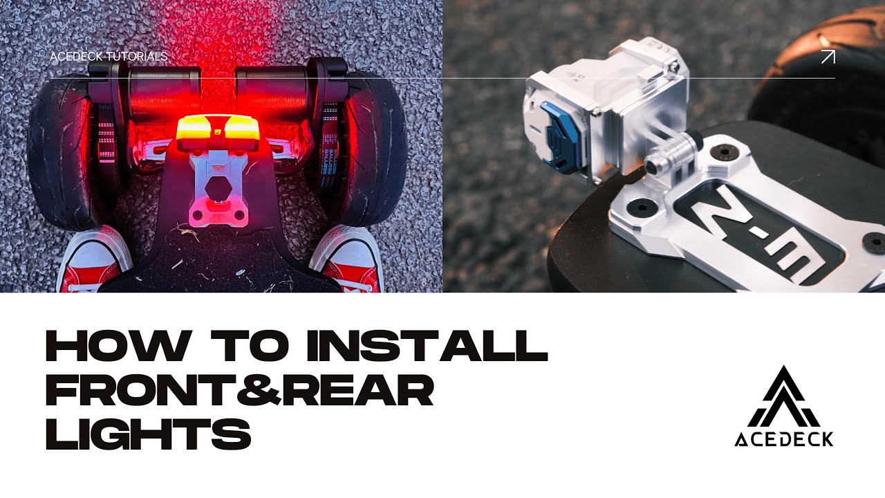 How to install Acedeck front and rear lights ?