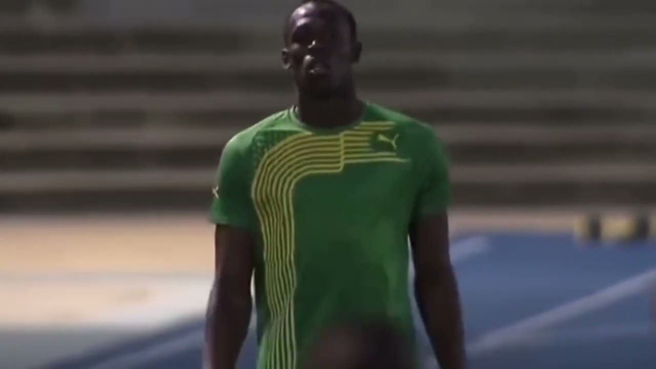 Usain Bolt 100m World Record Warm-up (2009 Berlin World Championships)