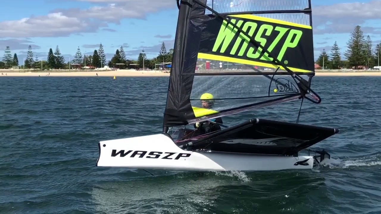 Waszp sailing, new boat first sail with Will Drew Sailing