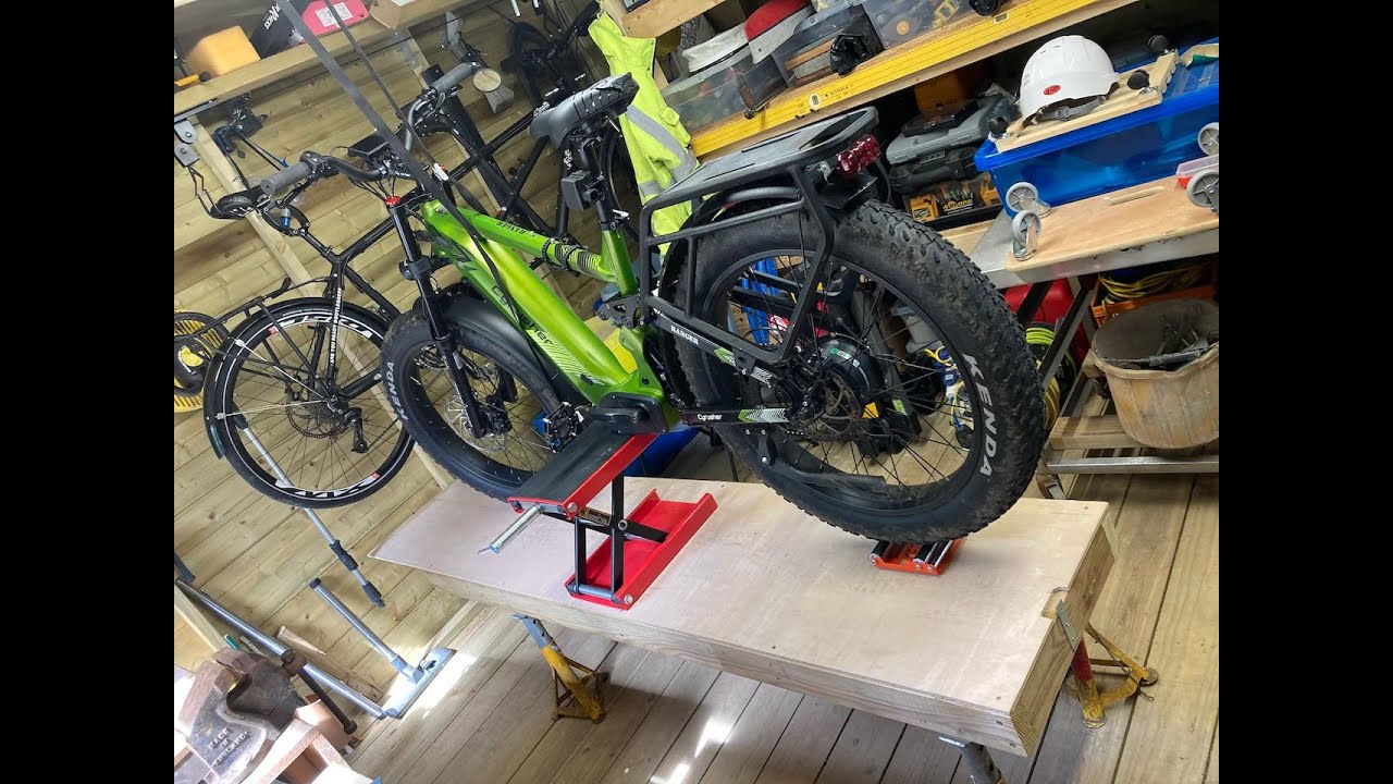 Cyrusher Ranger ebike,  home-made, bike maintenance, servicing table
