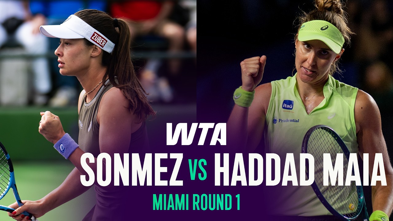 Zeynep Sonmez vs. Beatriz Haddad Maia | 2026 Miami Round 1 | WTA Match Highlights