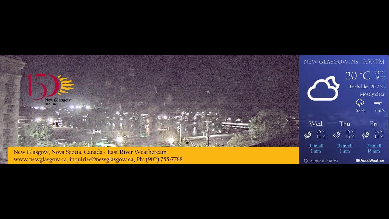 New Glasgow, Nova Scotia, Canada - East River Weathercam