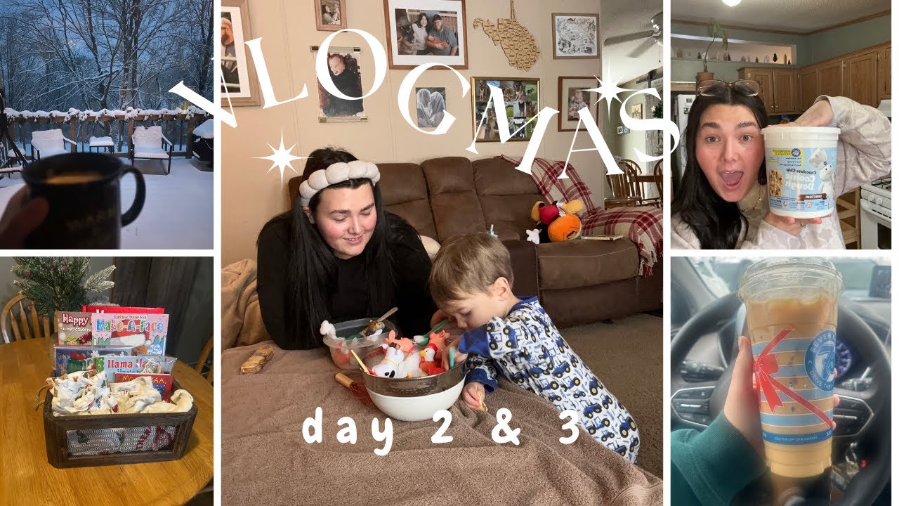 toddler burr baskets, sugar free 7 brew holiday drink, + SO MUCH cookie dough!! | VLOGMAS DAY 2 & 3