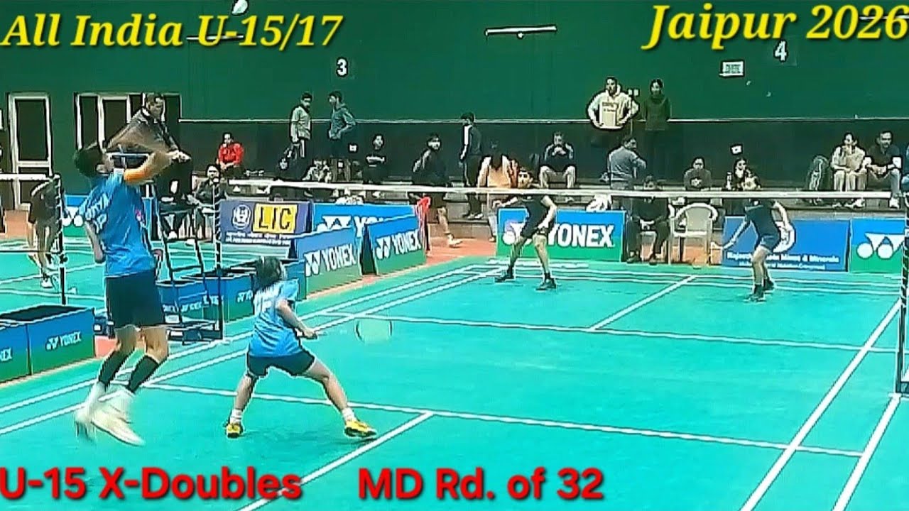 Aaditya/Ritika Vs Yahv/Navya[3], U15 XD, MD Rd. of 32, All India Jaipur Jan 2026