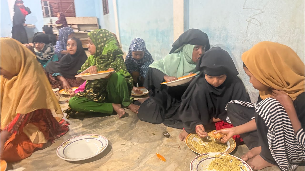 The whole day’s iftar was shared with the orphans.
