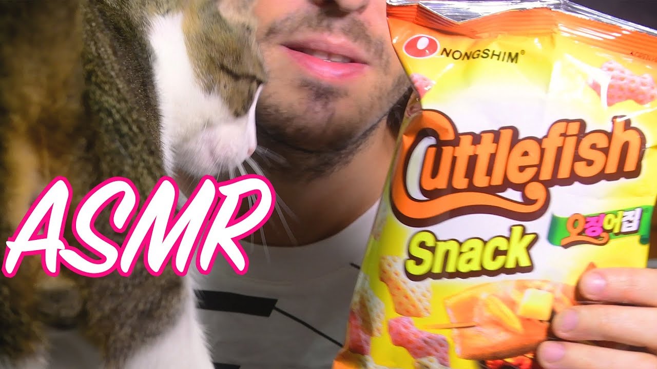 ASMR Crunchy Asian Snacks! * Cuttle Fish! U-Gua! Spicy Chips! 오징어 먹방