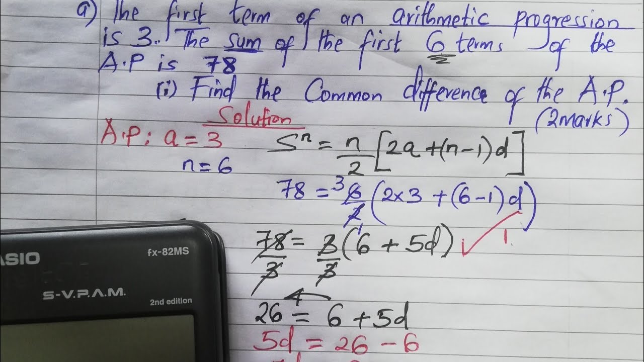 ARITHMHETIC/GEOMETRIC PROGRESSIONS - MATHEMATICS (KCSE 2024)- SEQUENCE & SERIES