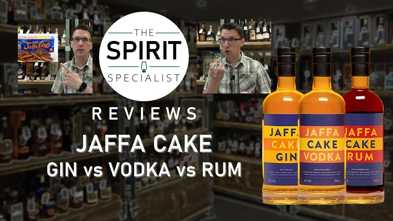 The Spirit Specialist reviews Jaffa Cake Gin vs Vodka vs Rum