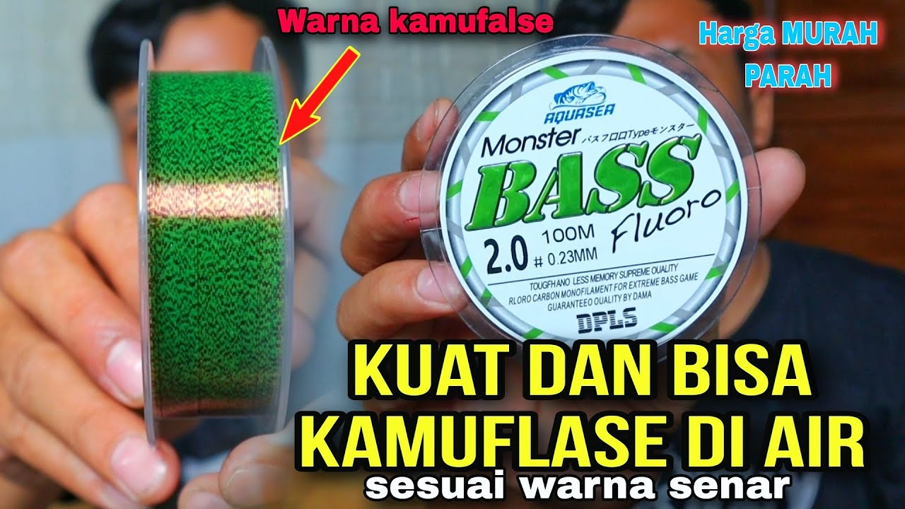 Review Senar Pancing AQUASEA MONSTER BASS - Senar Bintik hitam Bisa KAMUFLASE, kuat dan MURAH