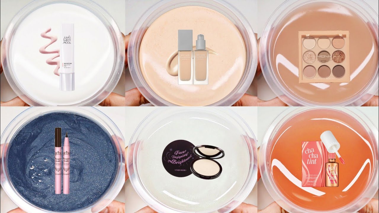 💄 화장품 시리즈액괴 👄 | 톤업크림, 파운데이션, 섀도우, 아이라이너, 하이라이터, 틴트 | 슬라임 | slime | 뿌직