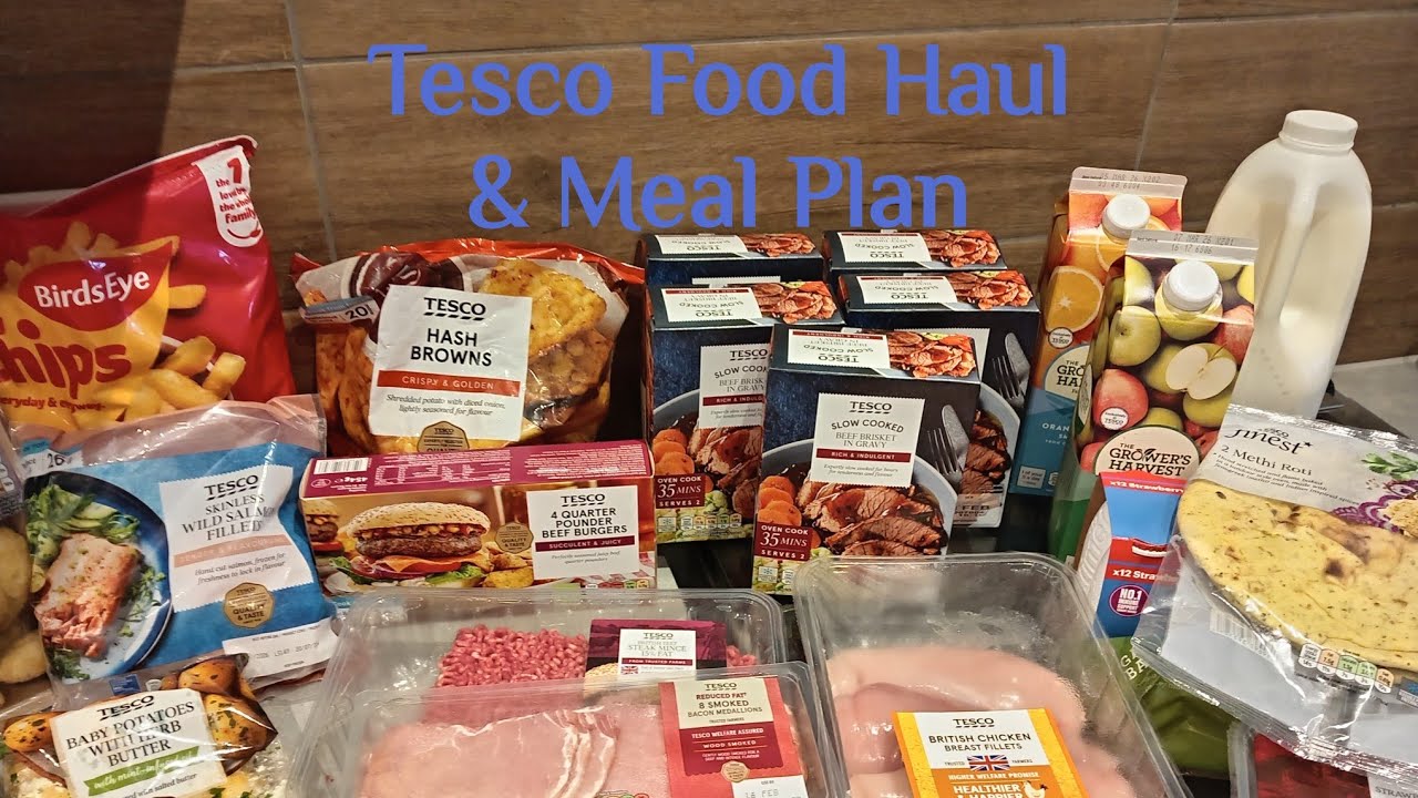 Tesco Food Shop & Meal Plan £107 🛒 #groceryhaul #food #Tesco #homedelivery #budget #meals #shop #UK