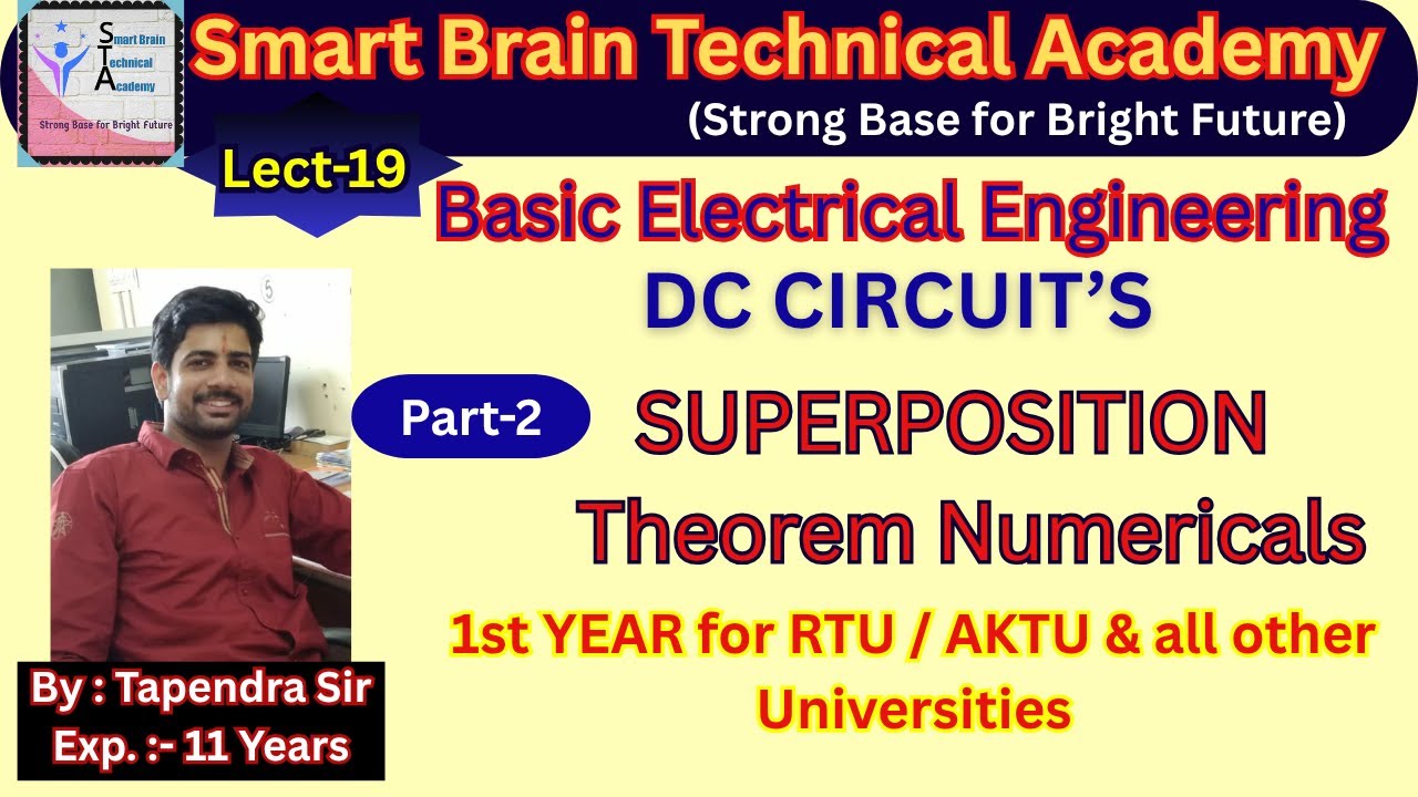 Superposition Theorem | Numerical on Superposition Theorem #basicelectricalengineering #dccircuits