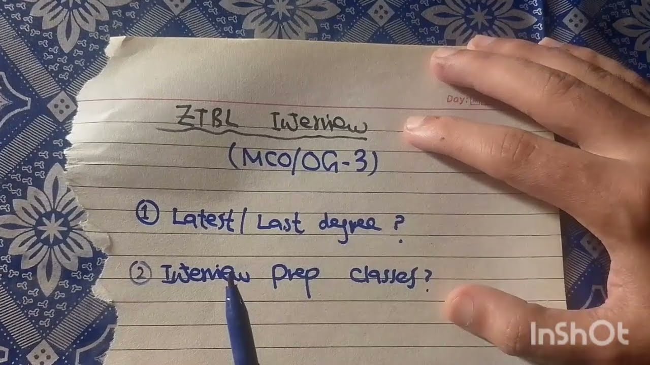 ZTBL Officer Grade III Interview 2026 | ZTBL MCO Interview Call Letter