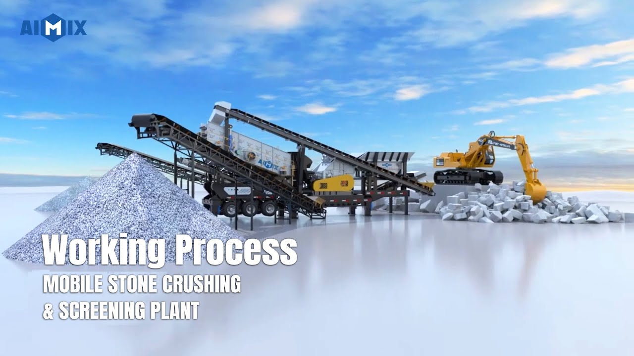 Working Process of AIMIX Mobile Stone Crushing  and Screening Plant @AIMIX_GROUP