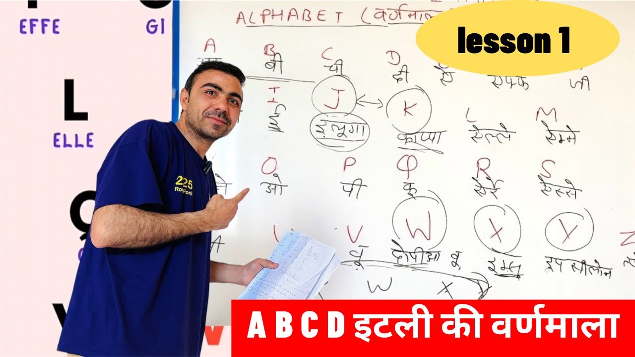 How to learn ALPHABET in Italian from Hindi / LEARN ITALIAN WITH AVI +39 / first language LESSON