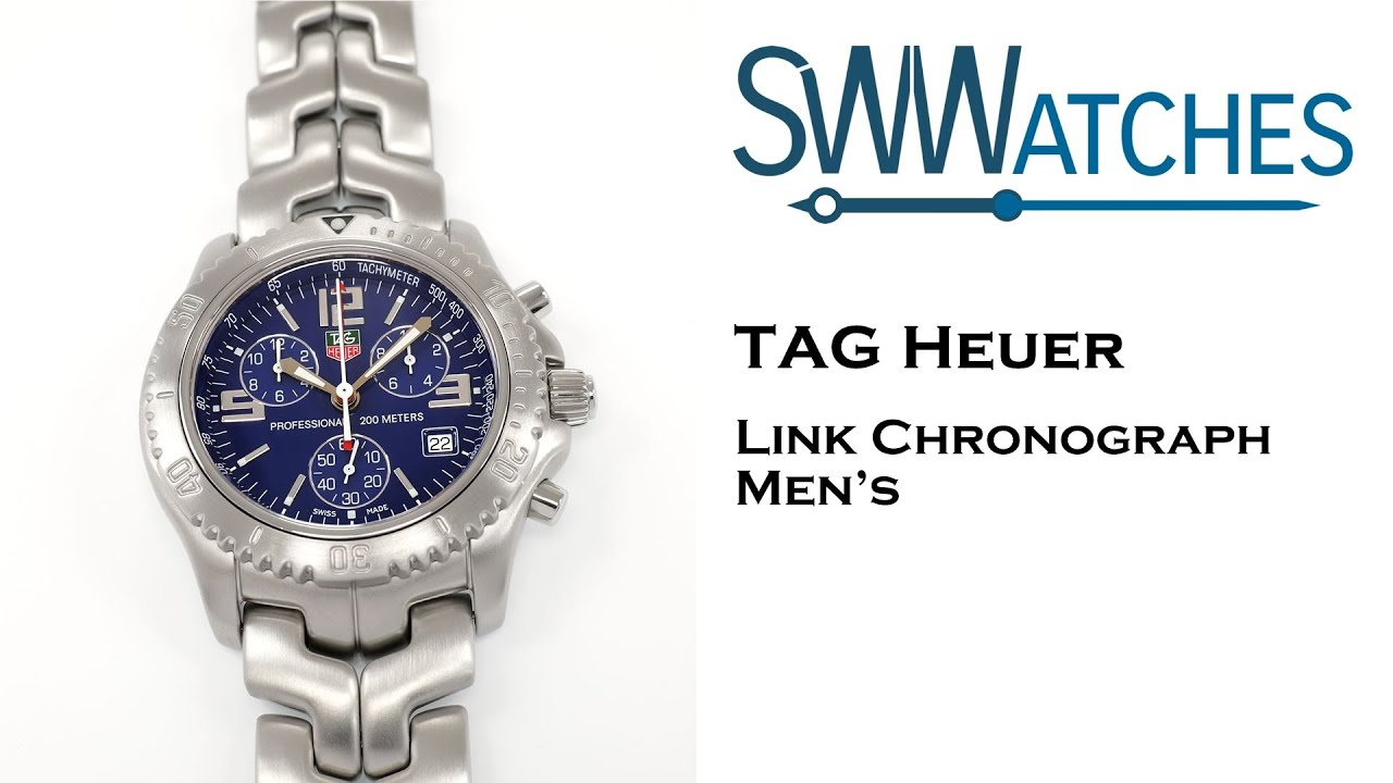 TAG Heuer Link Chronograph CT1110 Bourne Identity Men's 41mm Blue CT1110.BA0550