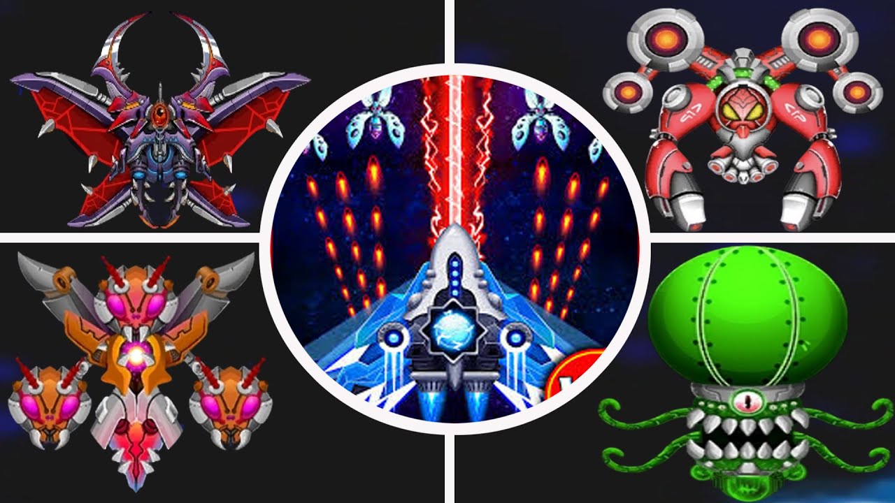 Space Shooter Only Bosses Gameplay | F2 Max Unstoppable vs 30 Bosses