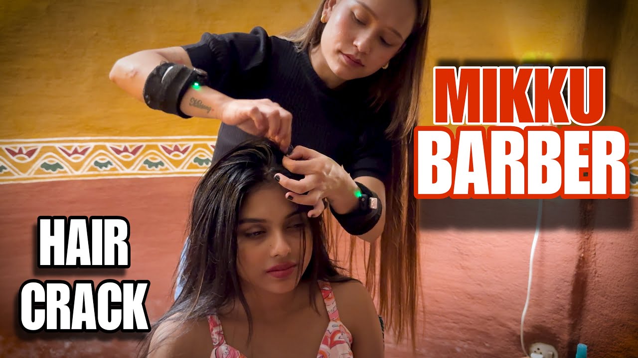 Mikku barber Hair cracking head massage to reduce Migraine pain, Anxiety, stress, 💈ASMR relaxation