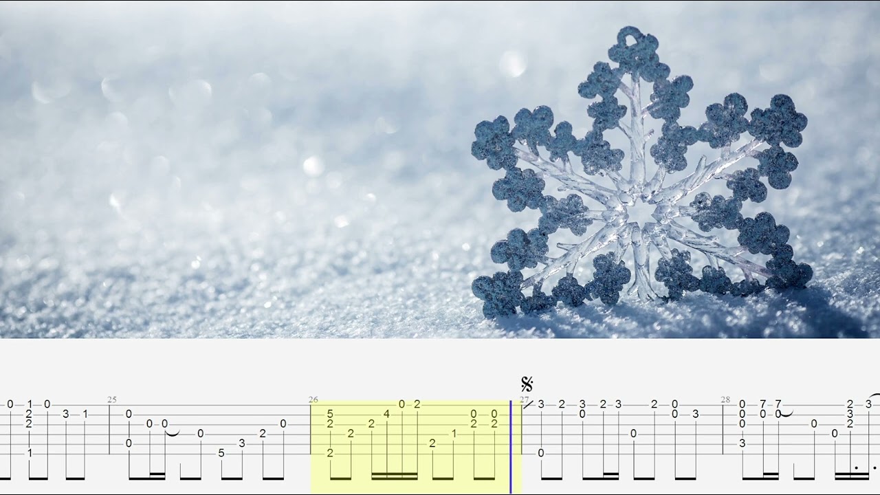雪の華 - 中島美嘉 (なかしま みか)【Guitar fingerstyle tab】《結他獨奏譜》