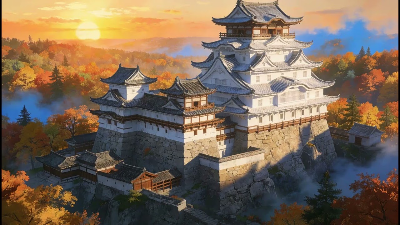 japanese castle atmosphere | Japanese Ambient Soundscape for Sleep and Relaxation