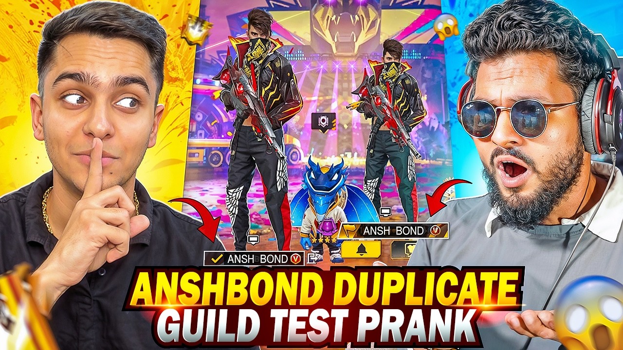 Anshbond Duplicate Guild Test Prank 😱 Yeh नहीं Socha था 🤣 - Free Fire Max