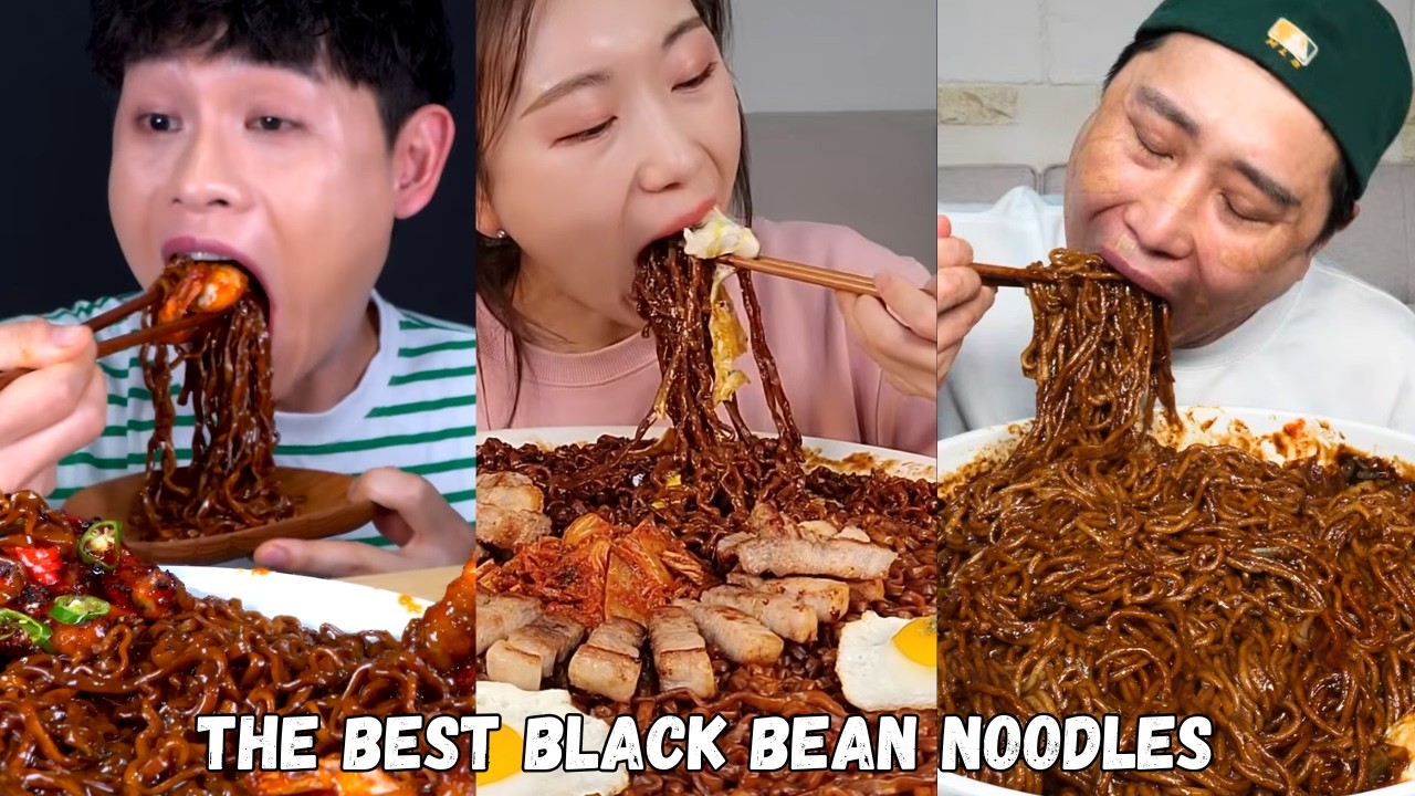 Eating Black Bean Noolde Mukbang Compilation🤤
