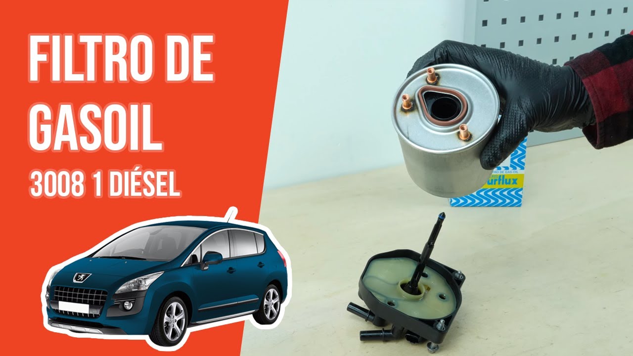 Cómo cambiar el filtro de gasoil Peugeot 3008 1 1.6 HDI ⛽